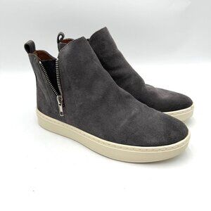 Sofft Womens Smoke Oiled Cow Suede Britton Zip Gigh Top Sneaker Boot Size 7 woma